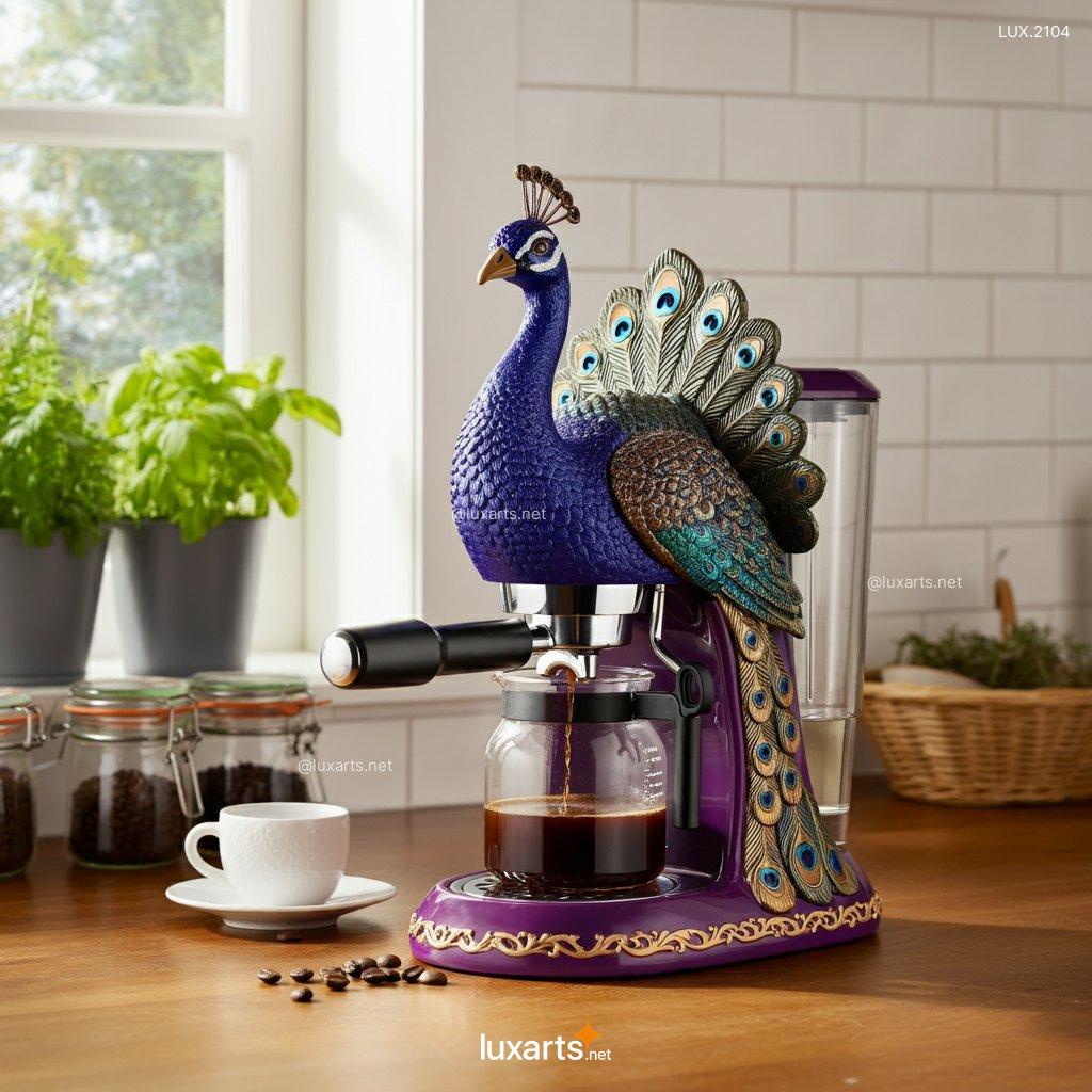 LUX.2104 Peacock Coffee Makers | Bring Vibrant Color and Elegance to Your Morning peacock inspired coffee makers 2