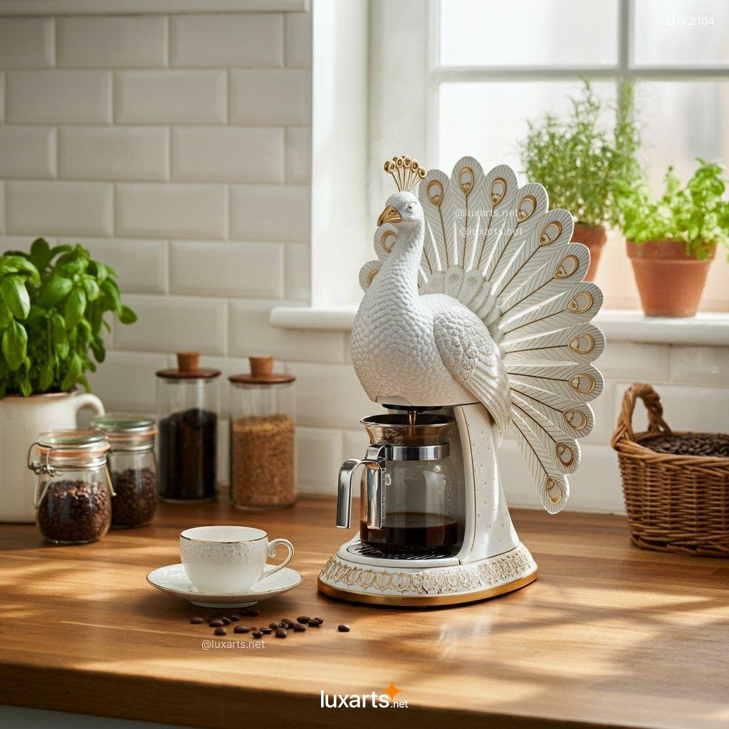 LUX.2104 Peacock Coffee Makers | Bring Vibrant Color and Elegance to Your Morning peacock inspired coffee makers 5