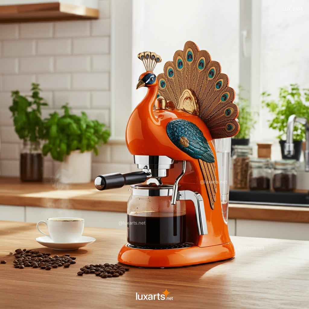 LUX.2104 Peacock Coffee Makers | Bring Vibrant Color and Elegance to Your Morning peacock inspired coffee makers 6