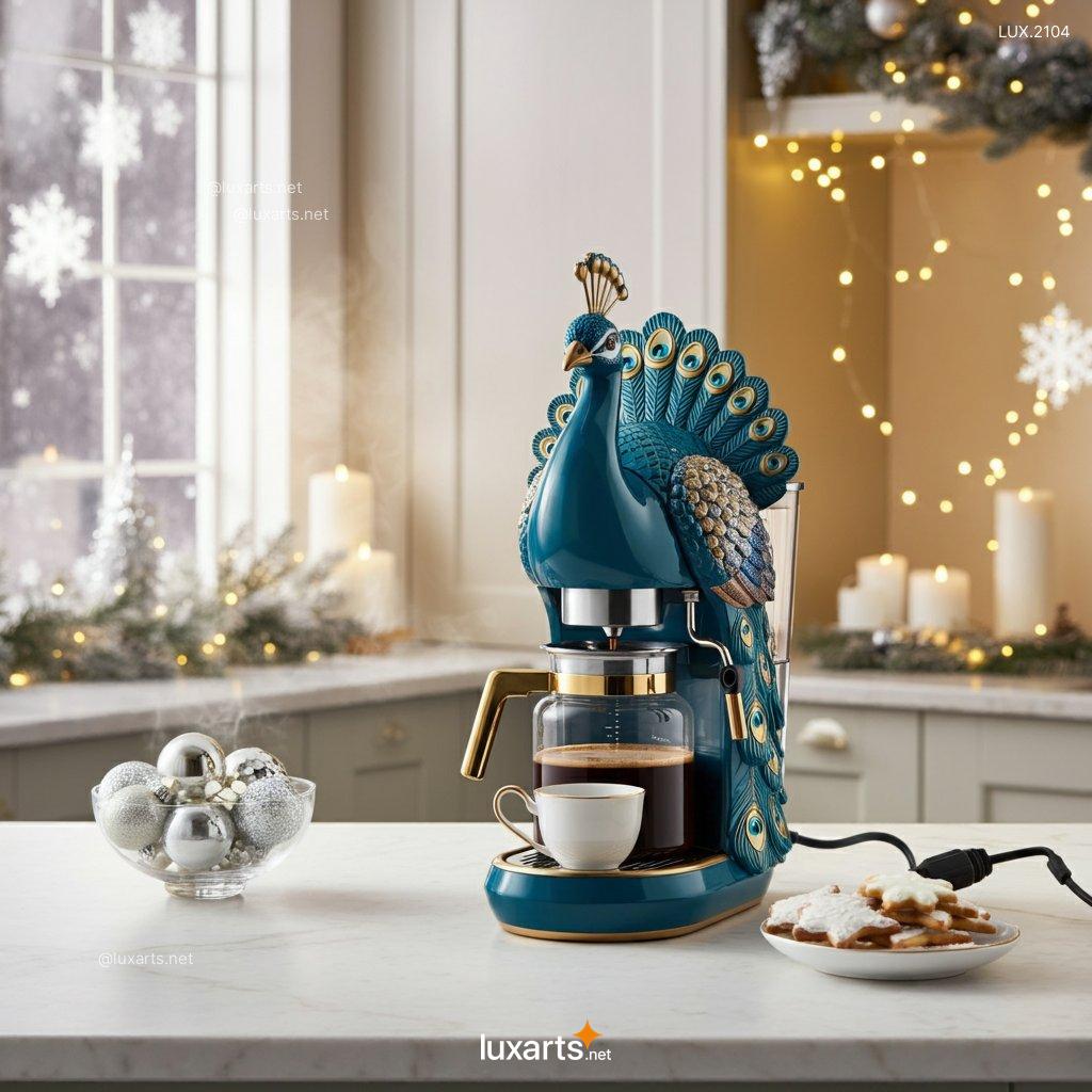 LUX.2104 Peacock Coffee Makers | Bring Vibrant Color and Elegance to Your Morning peacock inspired coffee makers 8