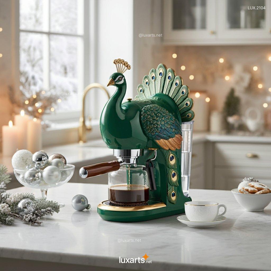 LUX.2104 Peacock Coffee Makers | Bring Vibrant Color and Elegance to Your Morning peacock inspired coffee makers 9