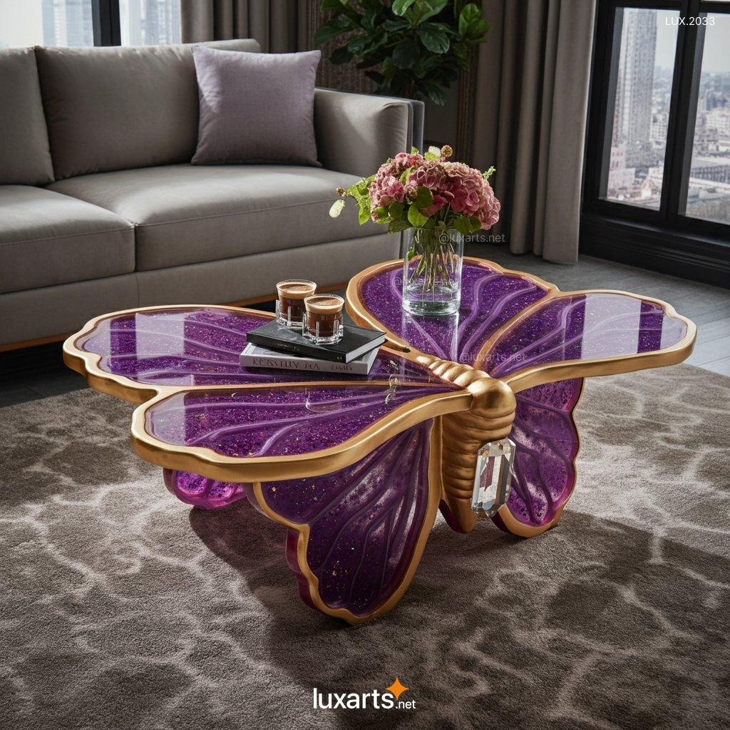 Purple Butterfly Shaped Coffee Table | Elegant, Nature-Inspired Design for Your Living Space purple butterfly shaped coffee table 4