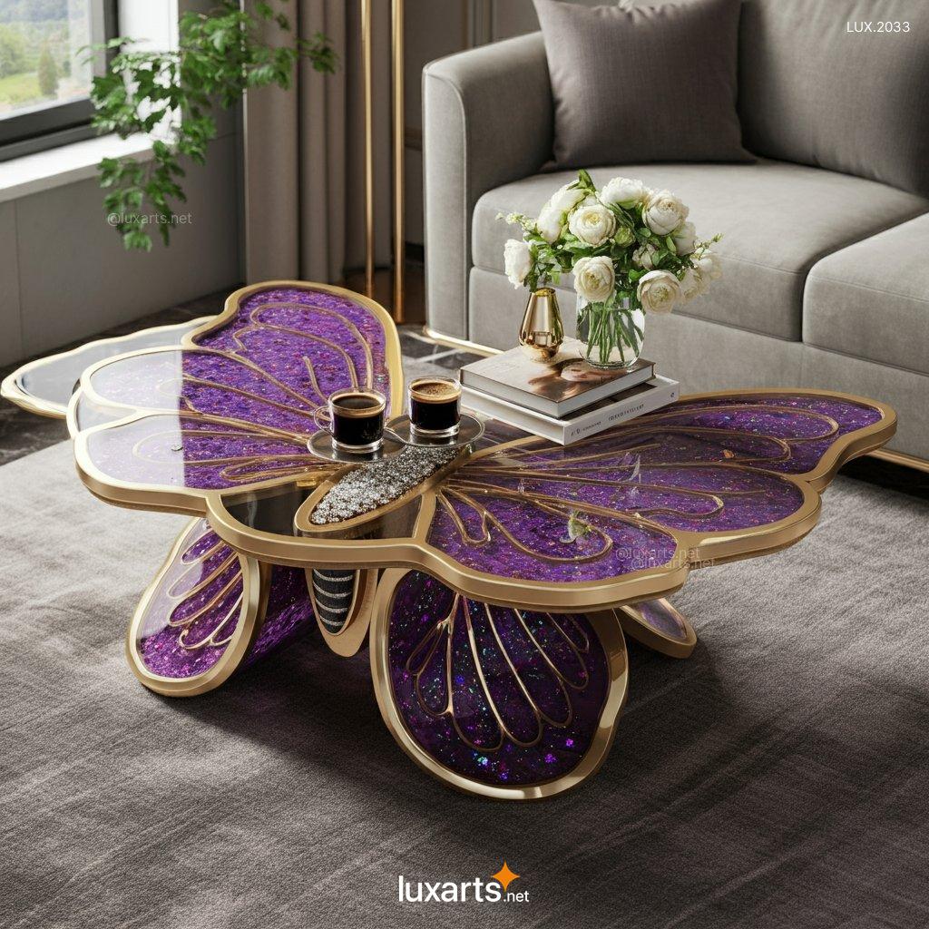 Purple Butterfly Shaped Coffee Table | Elegant, Nature-Inspired Design for Your Living Space purple butterfly shaped coffee table 5