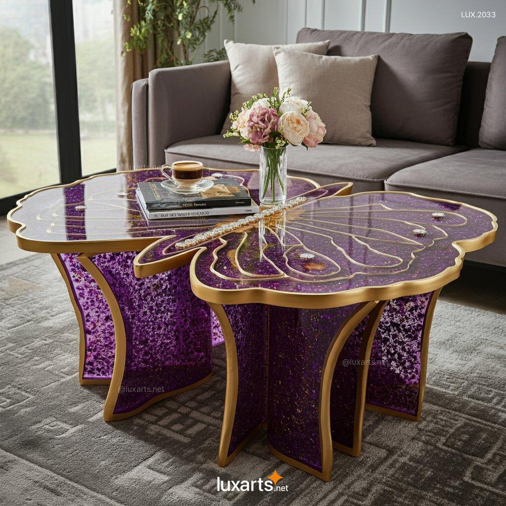 Purple Butterfly Shaped Coffee Table | Elegant, Nature-Inspired Design for Your Living Space purple butterfly shaped coffee table 6