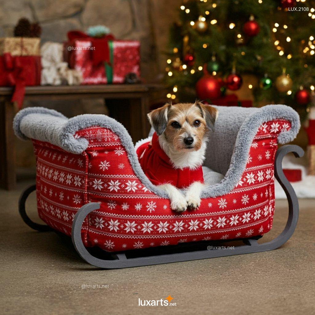 LUX.2108 Sleigh Pet Beds | Cozy, Holiday-Inspired Beds for Festive Pets sleigh pet beds 1