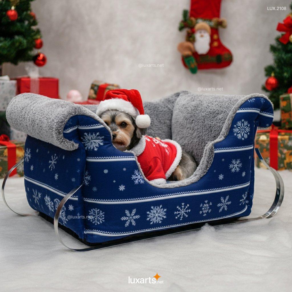 LUX.2108 Sleigh Pet Beds | Cozy, Holiday-Inspired Beds for Festive Pets sleigh pet beds 2