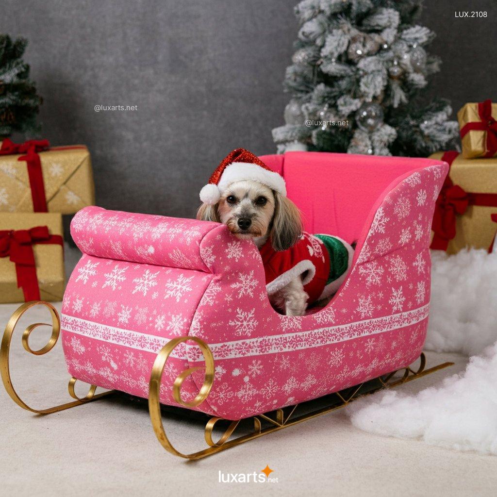 LUX.2108 Sleigh Pet Beds | Cozy, Holiday-Inspired Beds for Festive Pets sleigh pet beds 3