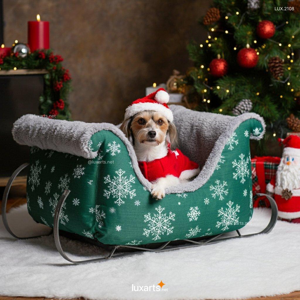 LUX.2108 Sleigh Pet Beds | Cozy, Holiday-Inspired Beds for Festive Pets sleigh pet beds 4