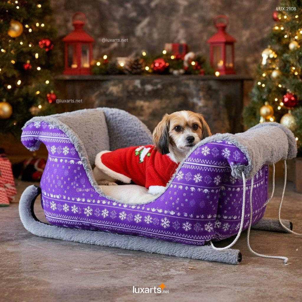 LUX.2108 Sleigh Pet Beds | Cozy, Holiday-Inspired Beds for Festive Pets sleigh pet beds 5