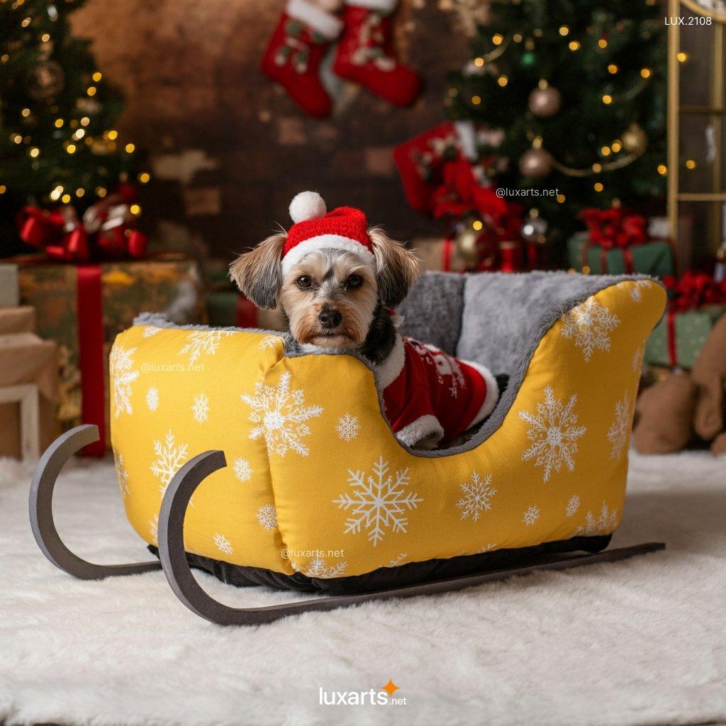 LUX.2108 Sleigh Pet Beds | Cozy, Holiday-Inspired Beds for Festive Pets sleigh pet beds 8