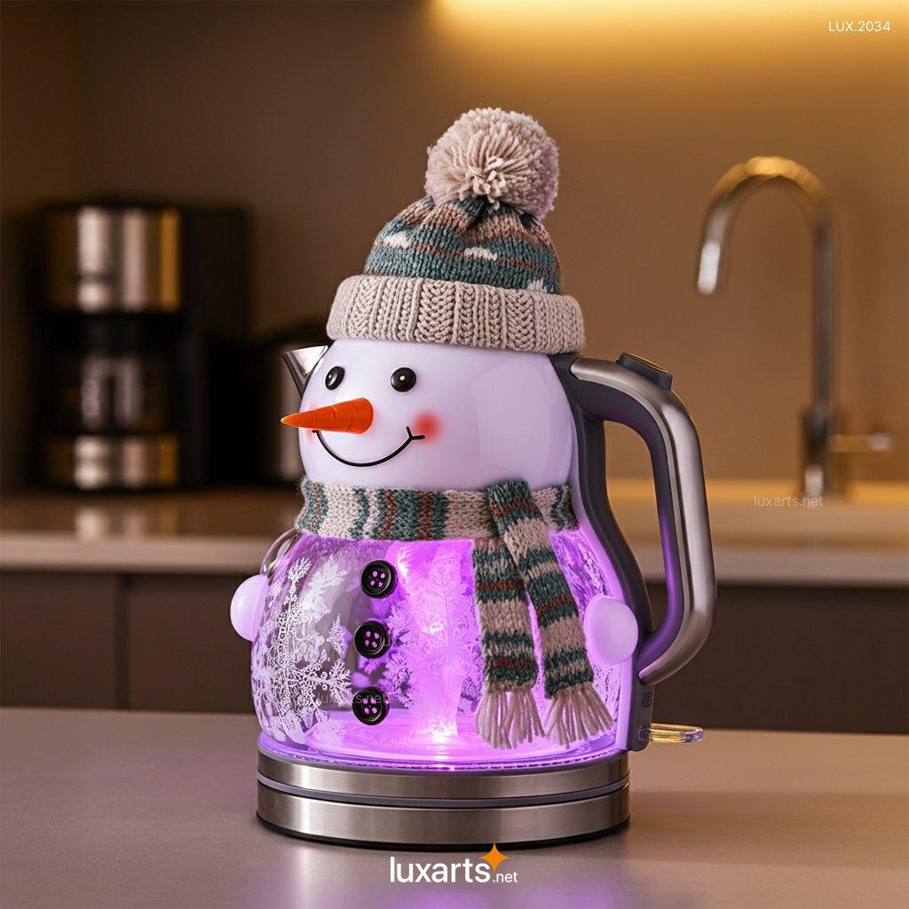 Unique Snowman Electric Kettle | Add a Touch of Holiday Cheer to Your Kitchen snowman shaped electric kettle 2