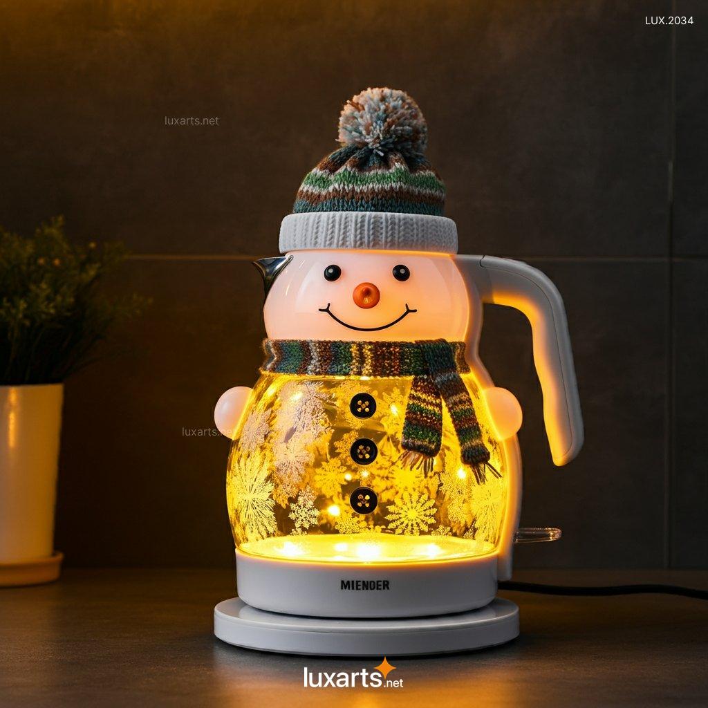 Unique Snowman Electric Kettle | Add a Touch of Holiday Cheer to Your Kitchen snowman shaped electric kettle 3