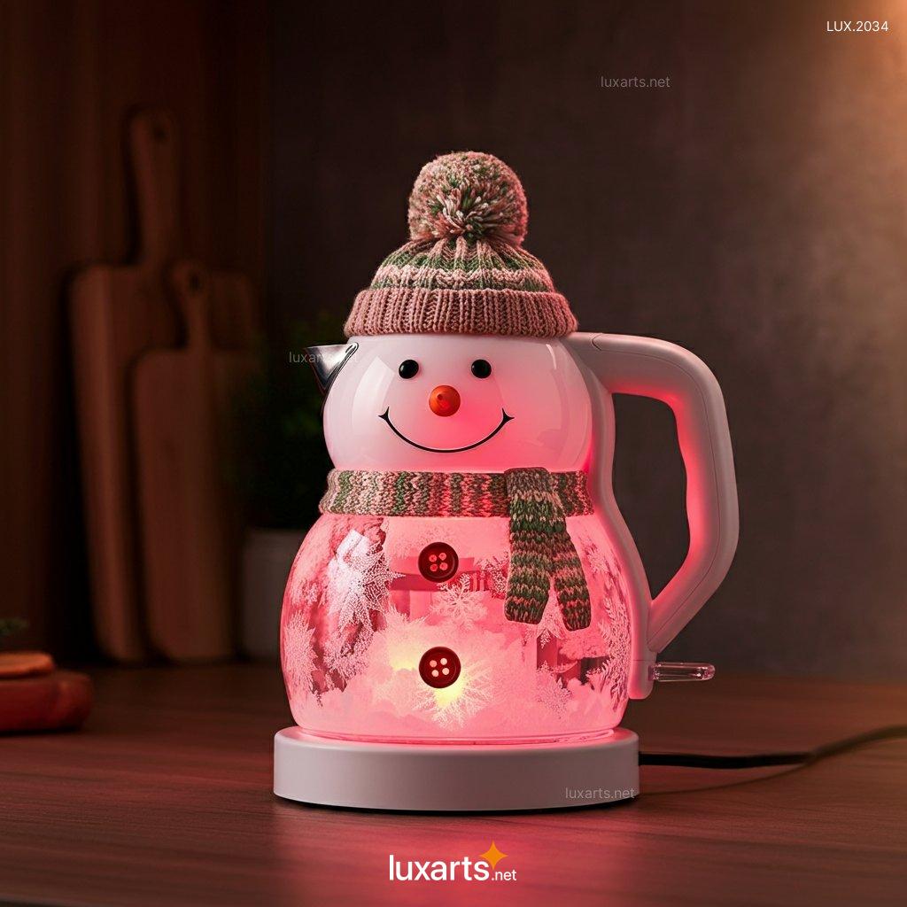 Unique Snowman Electric Kettle | Add a Touch of Holiday Cheer to Your Kitchen snowman shaped electric kettle 4