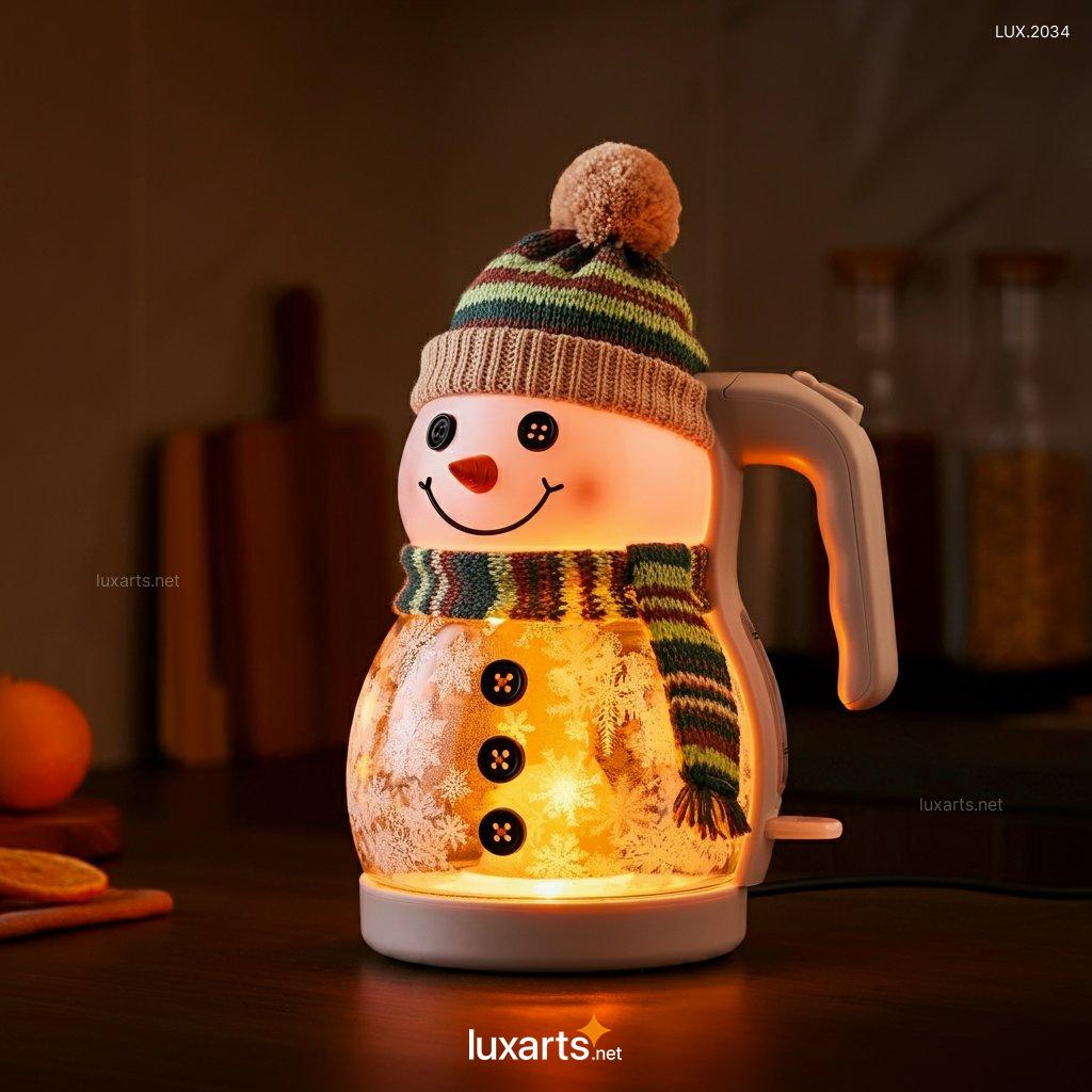 Unique Snowman Electric Kettle | Add a Touch of Holiday Cheer to Your Kitchen snowman shaped electric kettle 7