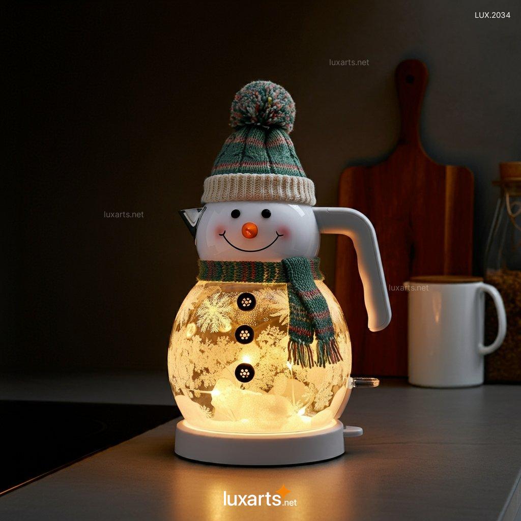 Unique Snowman Electric Kettle | Add a Touch of Holiday Cheer to Your Kitchen snowman shaped electric kettle 9