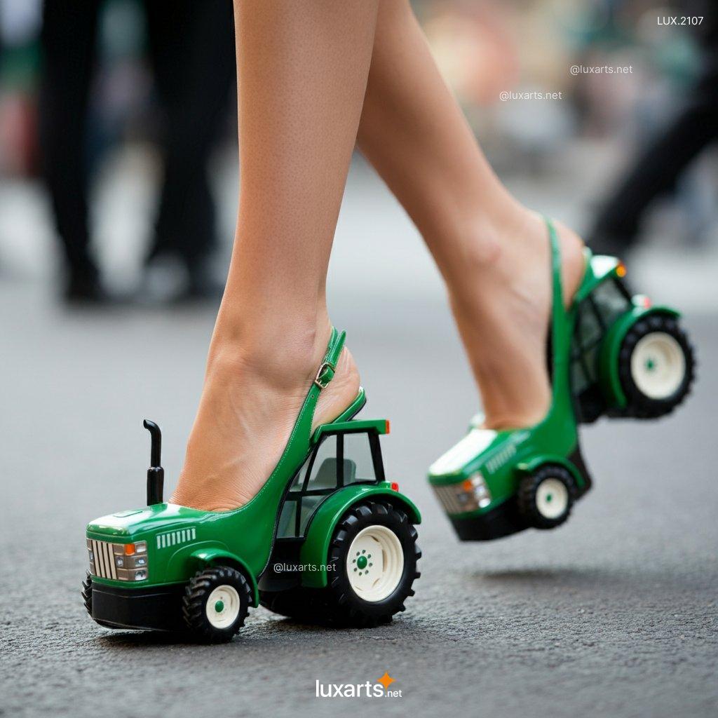 LUX.2107 Tractor High Heels | Make a Statement with Farm-Themed Fashion tractor shaped high heels 2