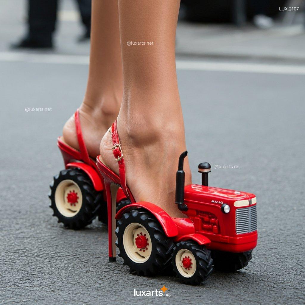 LUX.2107 Tractor High Heels | Make a Statement with Farm-Themed Fashion tractor shaped high heels 4