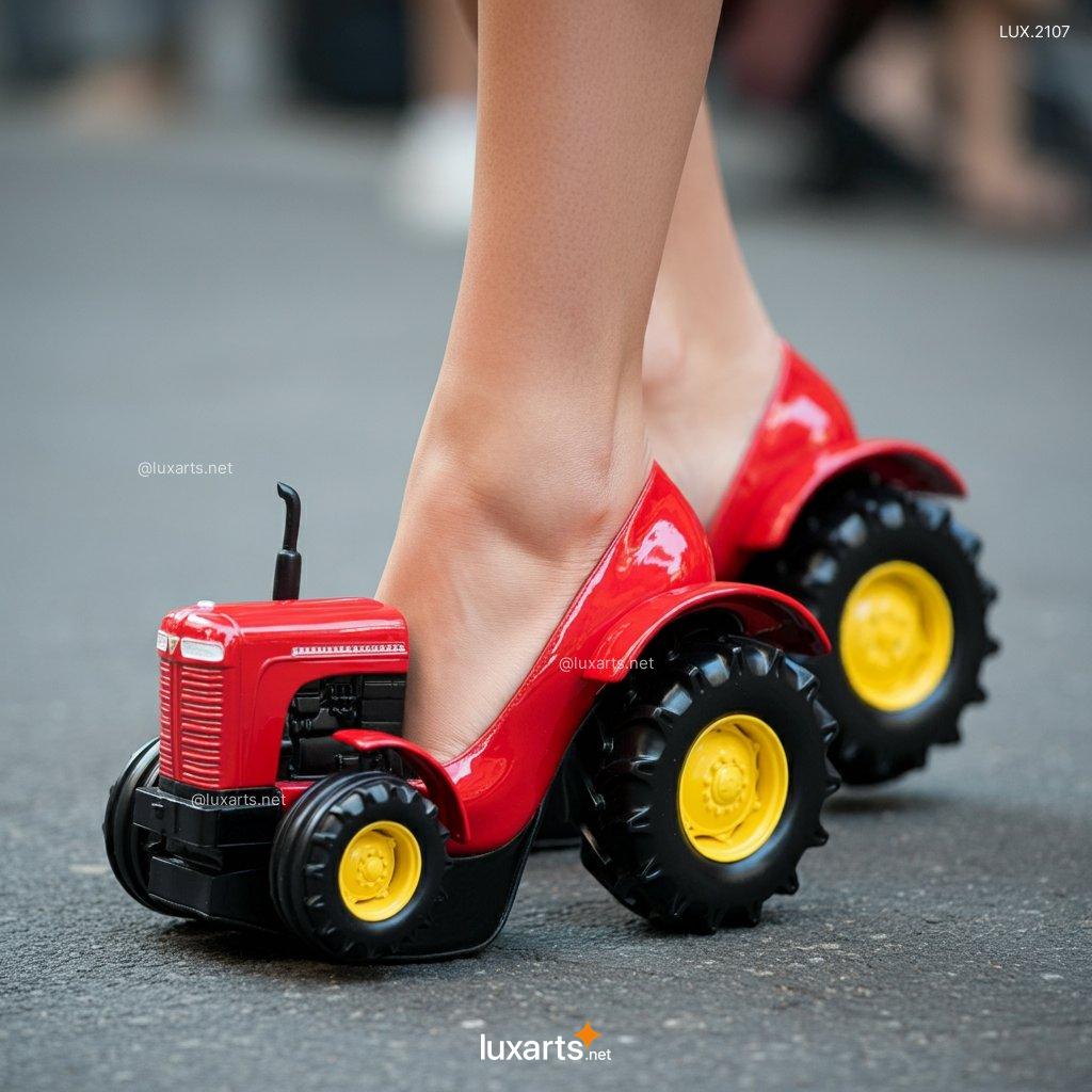 LUX.2107 Tractor High Heels | Make a Statement with Farm-Themed Fashion tractor shaped high heels 5