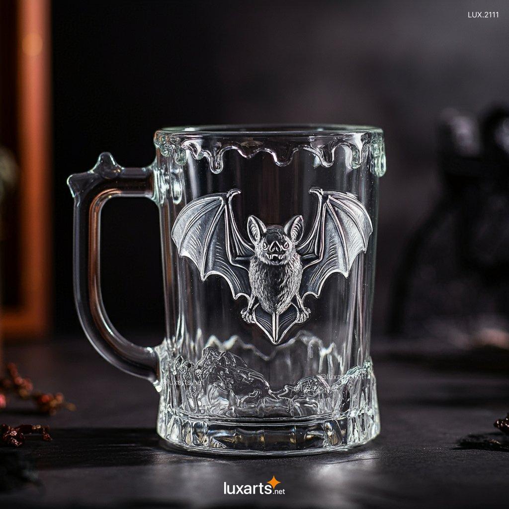 Transparent Bat Glass Mug | Perfectly Clear Mug with Dark, Gothic Charm transparent bat glass mug 1