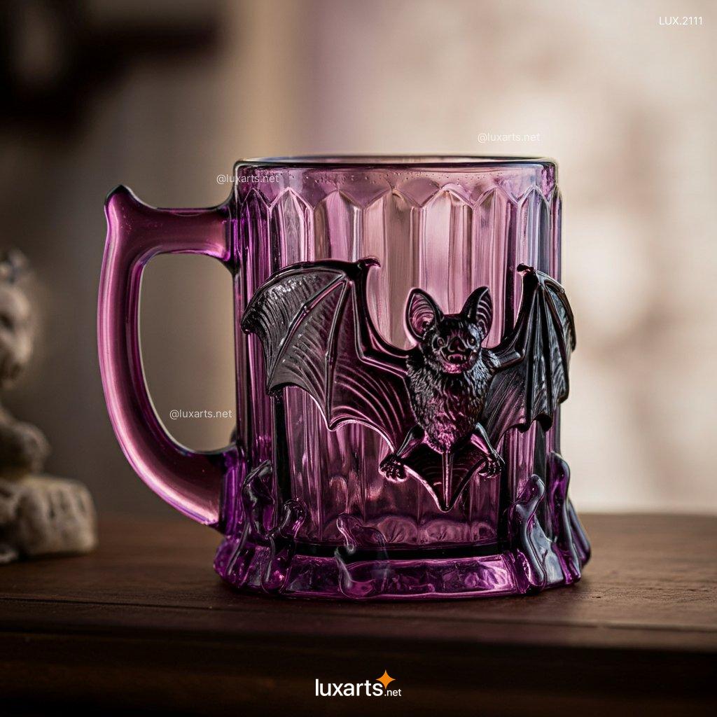 Transparent Bat Glass Mug | Perfectly Clear Mug with Dark, Gothic Charm transparent bat glass mug 2