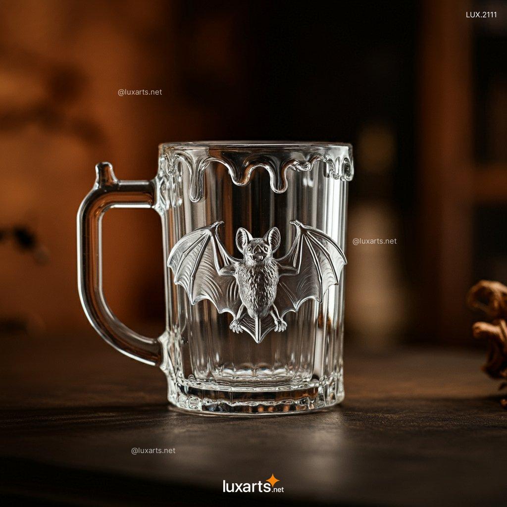 Transparent Bat Glass Mug | Perfectly Clear Mug with Dark, Gothic Charm transparent bat glass mug 3