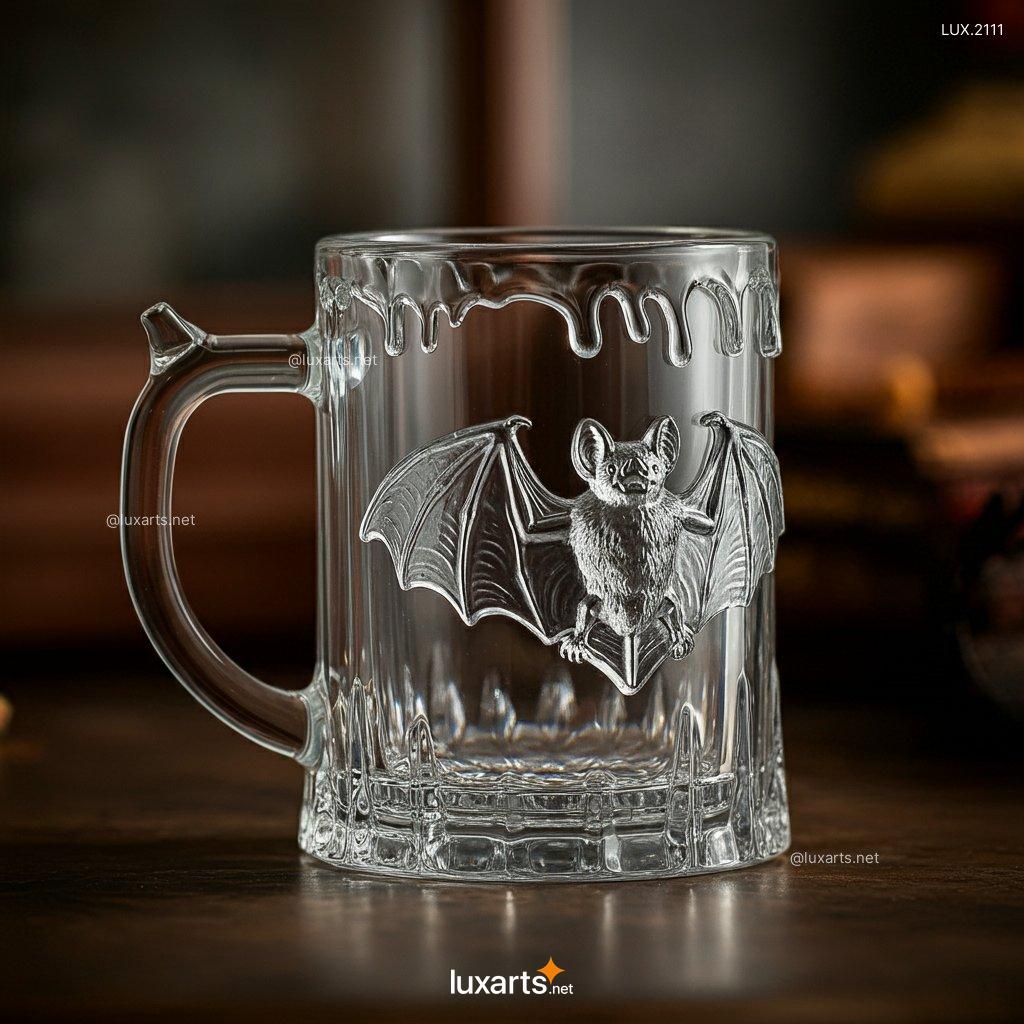 Transparent Bat Glass Mug | Perfectly Clear Mug with Dark, Gothic Charm transparent bat glass mug 4