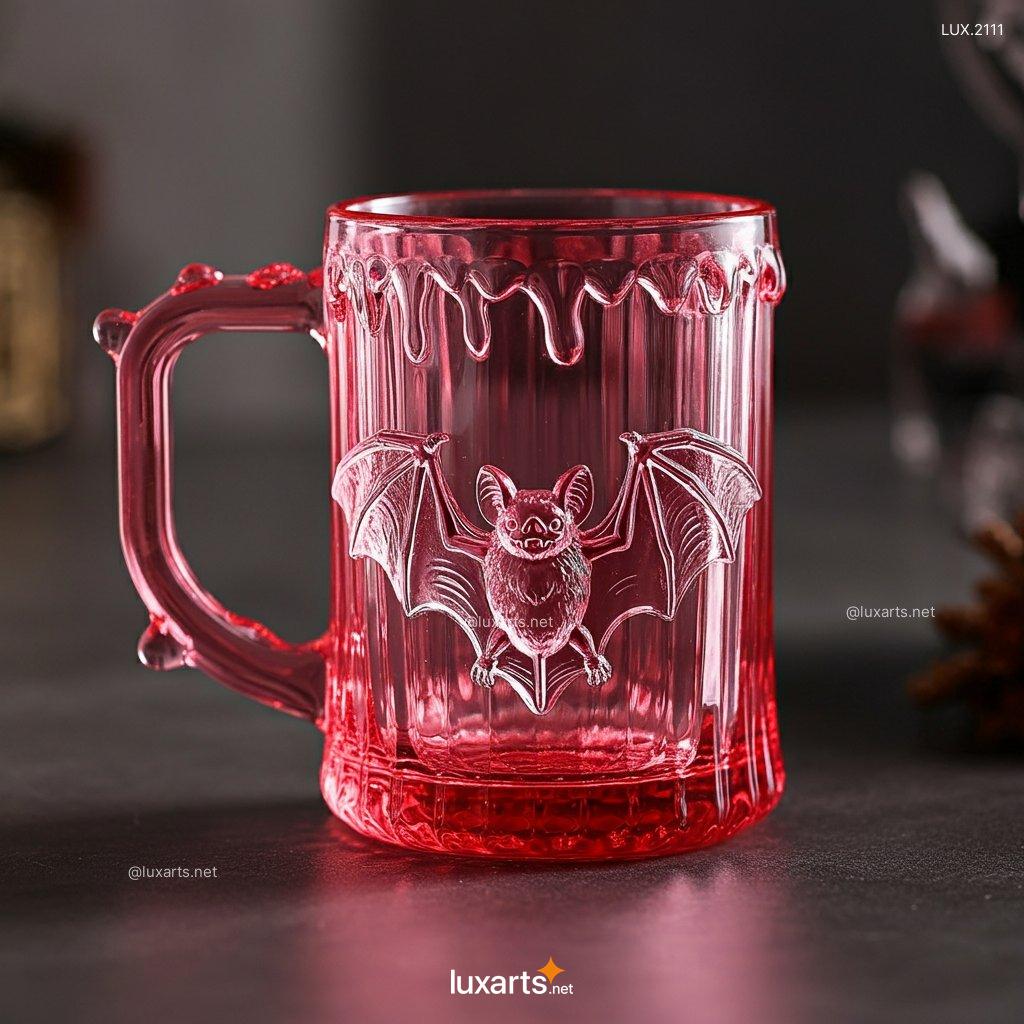 Transparent Bat Glass Mug | Perfectly Clear Mug with Dark, Gothic Charm transparent bat glass mug 5