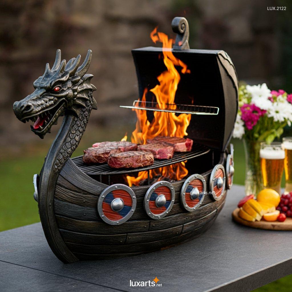 Viking Ship BBQ Grill | Set Sail for Flavor with Bold, Norse-Inspired Design viking ship bbq grill 2