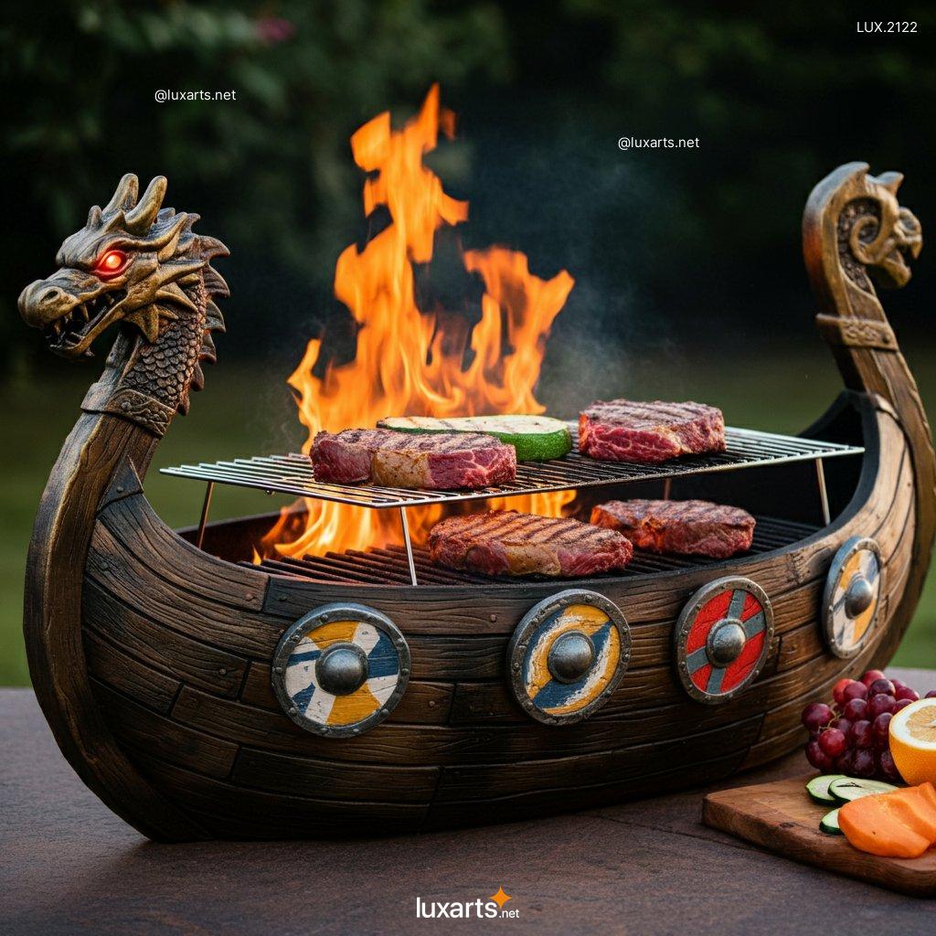 Viking Ship BBQ Grill | Set Sail for Flavor with Bold, Norse-Inspired Design viking ship bbq grill 3