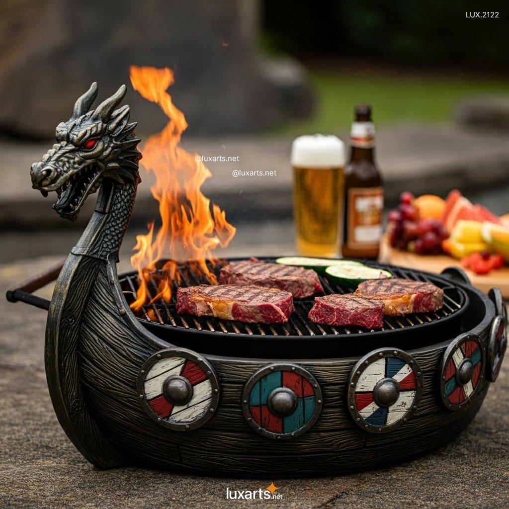 Viking Ship BBQ Grill | Set Sail for Flavor with Bold, Norse-Inspired Design viking ship bbq grill 4