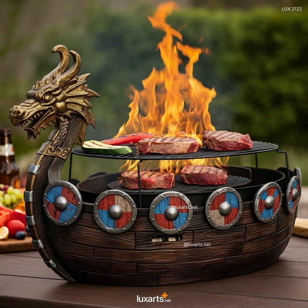 Viking Ship BBQ Grill | Set Sail for Flavor with Bold, Norse-Inspired Design viking ship bbq grill 5