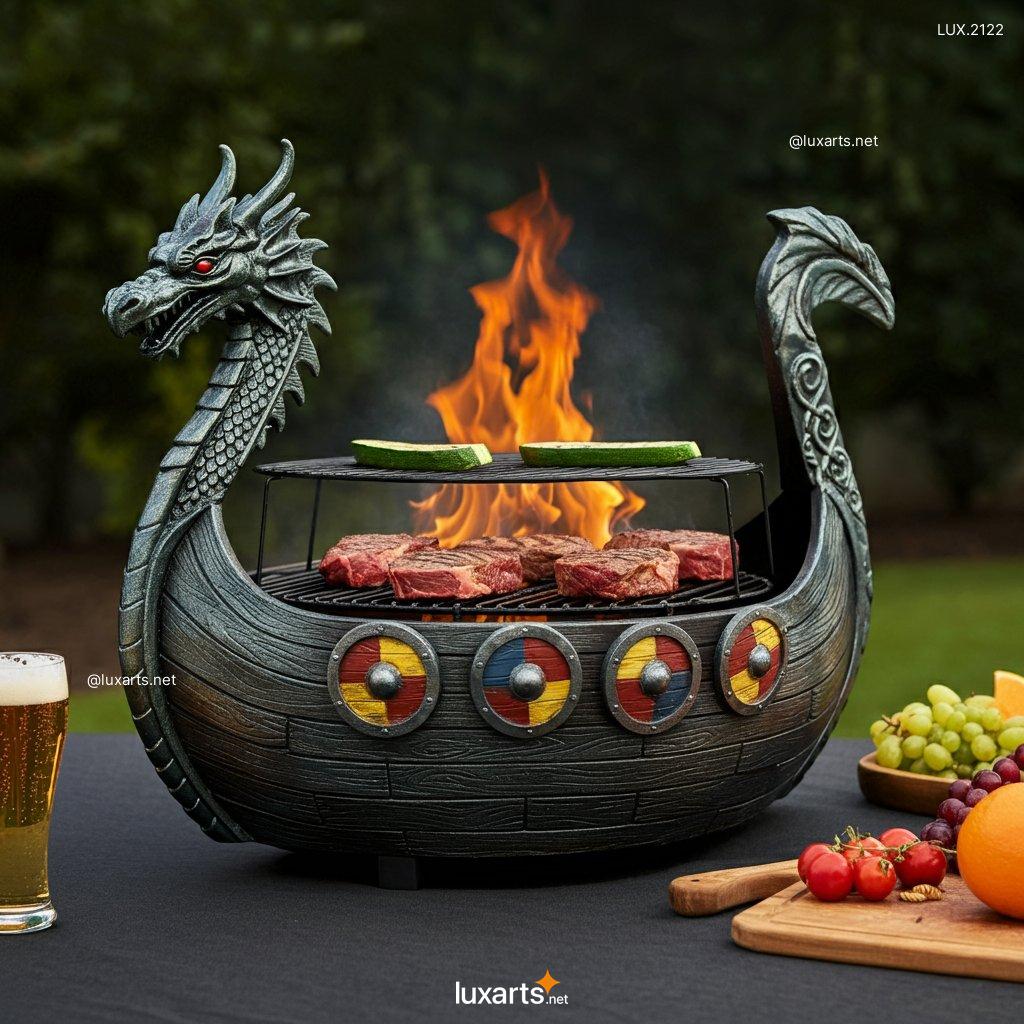 Viking Ship BBQ Grill | Set Sail for Flavor with Bold, Norse-Inspired Design viking ship bbq grill 6