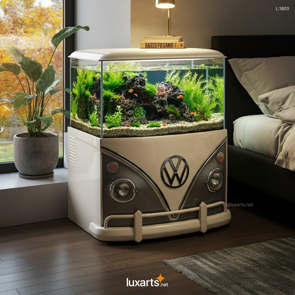 LUX.1803 VW Bus Aquarium Nightstand | Retro-Inspired Furniture with a Marine Twist vw bus aquarium nightstand 2