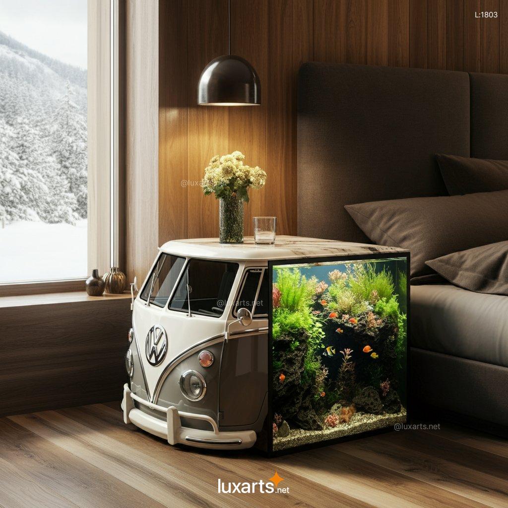 LUX.1803 VW Bus Aquarium Nightstand | Retro-Inspired Furniture with a Marine Twist vw bus aquarium nightstand 3