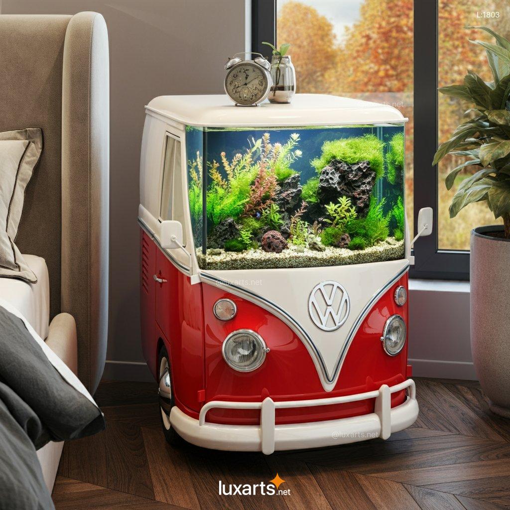 LUX.1803 VW Bus Aquarium Nightstand | Retro-Inspired Furniture with a Marine Twist vw bus aquarium nightstand 4