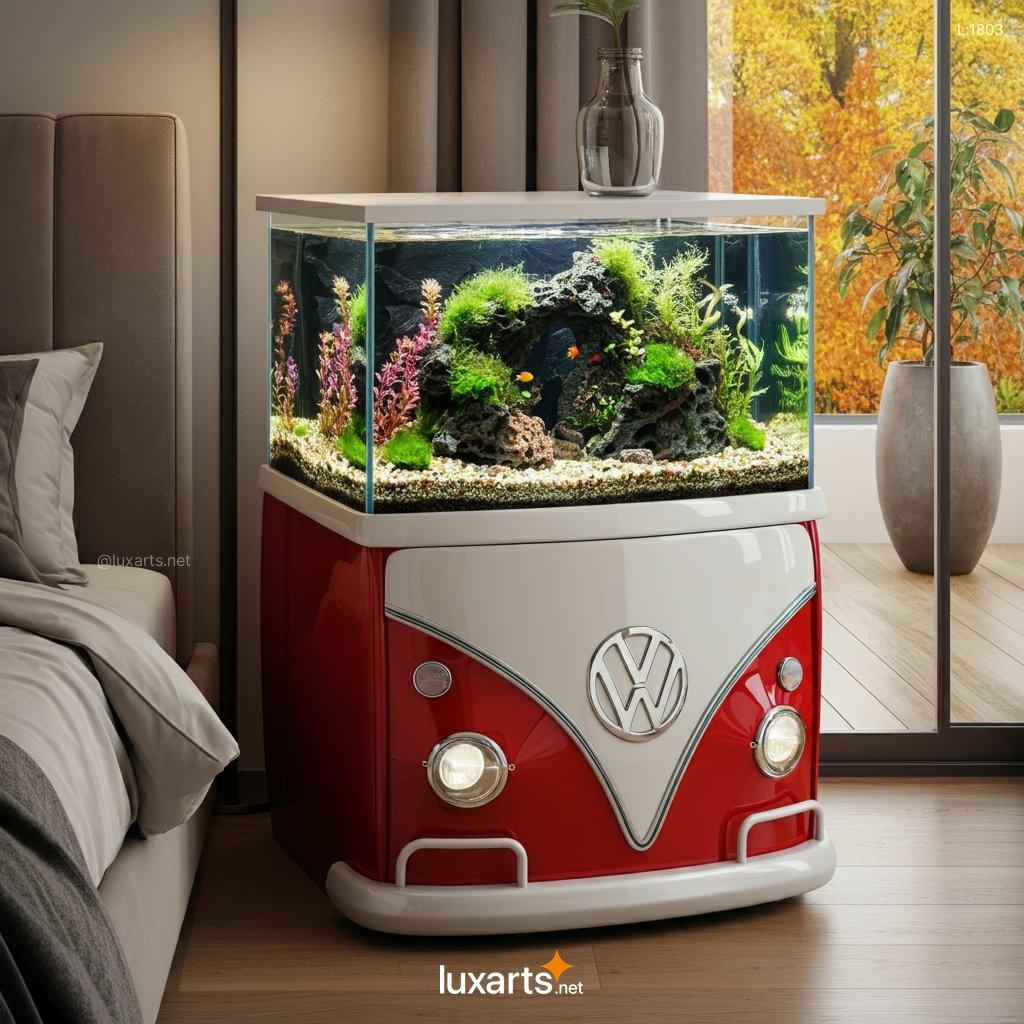 LUX.1803 VW Bus Aquarium Nightstand | Retro-Inspired Furniture with a Marine Twist vw bus aquarium nightstand 5