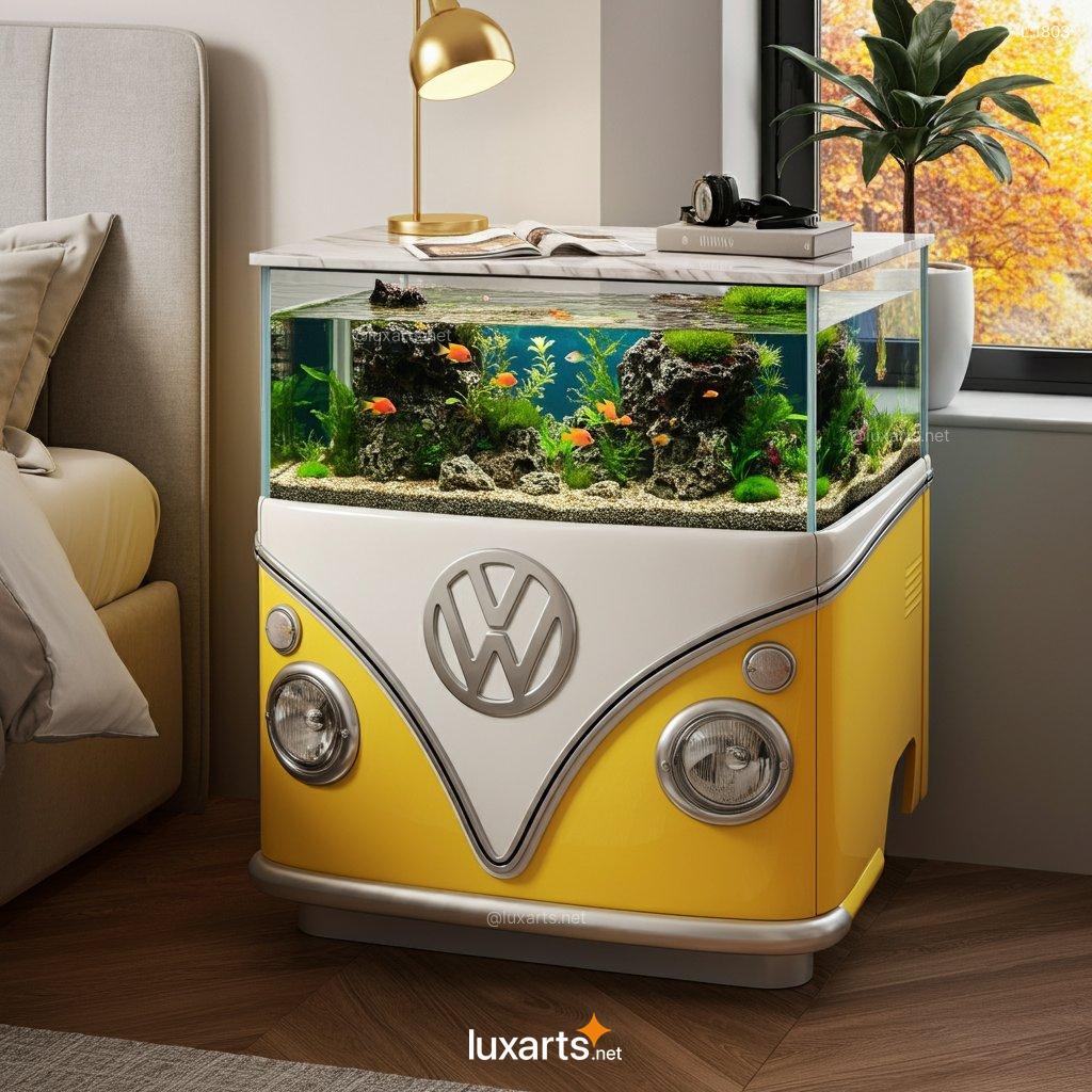 LUX.1803 VW Bus Aquarium Nightstand | Retro-Inspired Furniture with a Marine Twist vw bus aquarium nightstand 6