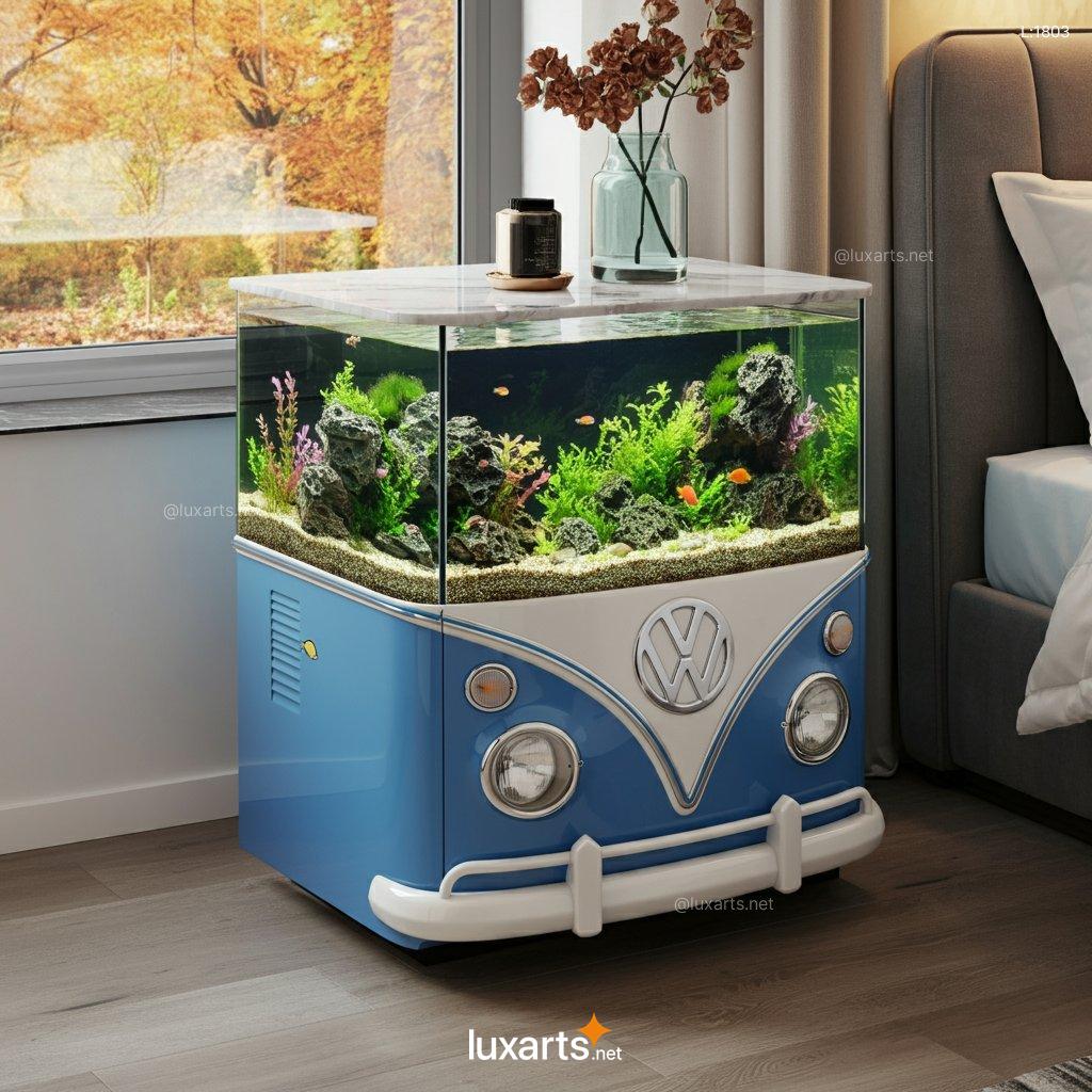 LUX.1803 VW Bus Aquarium Nightstand | Retro-Inspired Furniture with a Marine Twist vw bus aquarium nightstand 7