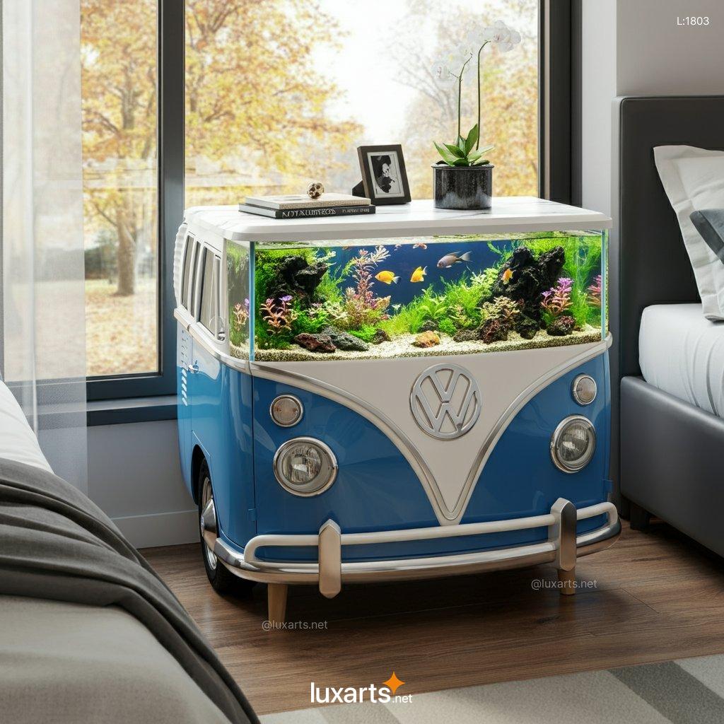 LUX.1803 VW Bus Aquarium Nightstand | Retro-Inspired Furniture with a Marine Twist vw bus aquarium nightstand 8