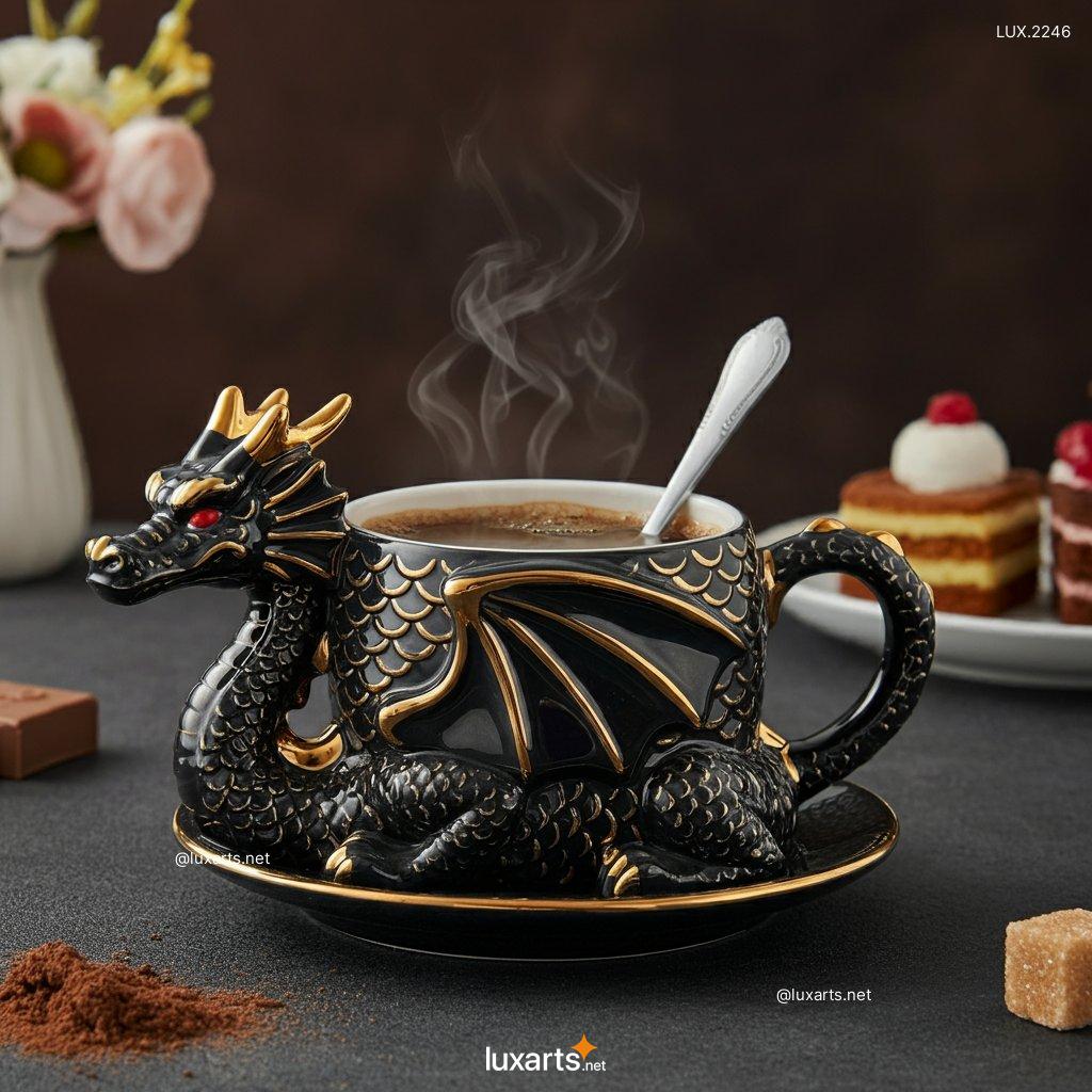 LUX.2247 Dragon Shaped Coffee Mugs: Unique, Handcrafted Ceramic Mugs for a Magical Coffee Break dragon shaped coffee mug 1