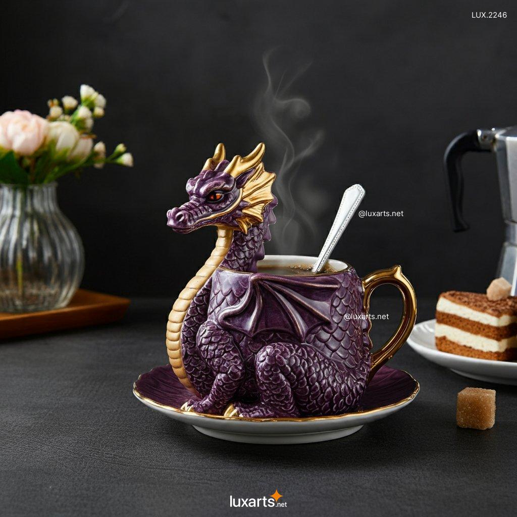 LUX.2247 Dragon Shaped Coffee Mugs: Unique, Handcrafted Ceramic Mugs for a Magical Coffee Break dragon shaped coffee mug 2