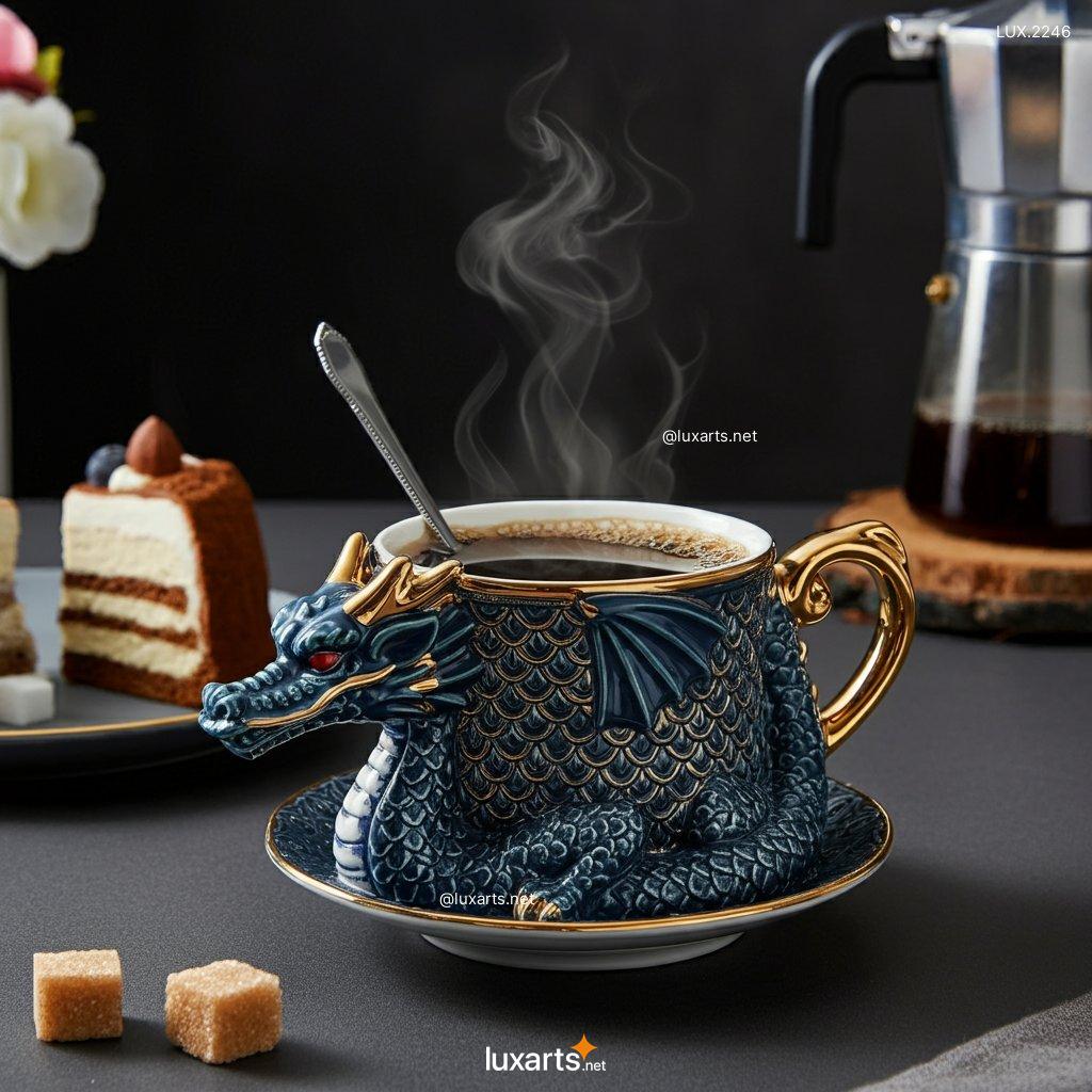 LUX.2247 Dragon Shaped Coffee Mugs: Unique, Handcrafted Ceramic Mugs for a Magical Coffee Break dragon shaped coffee mug 3