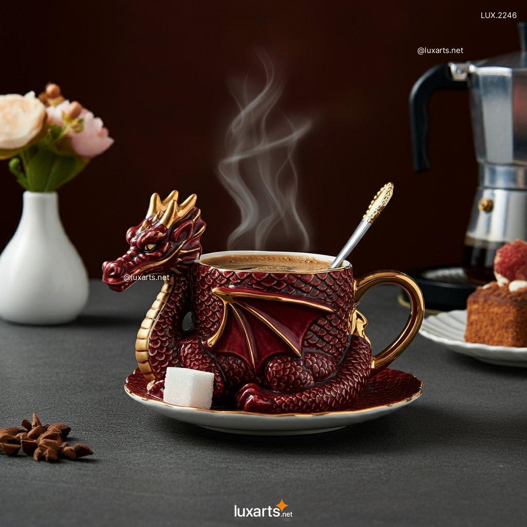 LUX.2247 Dragon Shaped Coffee Mugs: Unique, Handcrafted Ceramic Mugs for a Magical Coffee Break dragon shaped coffee mug 7