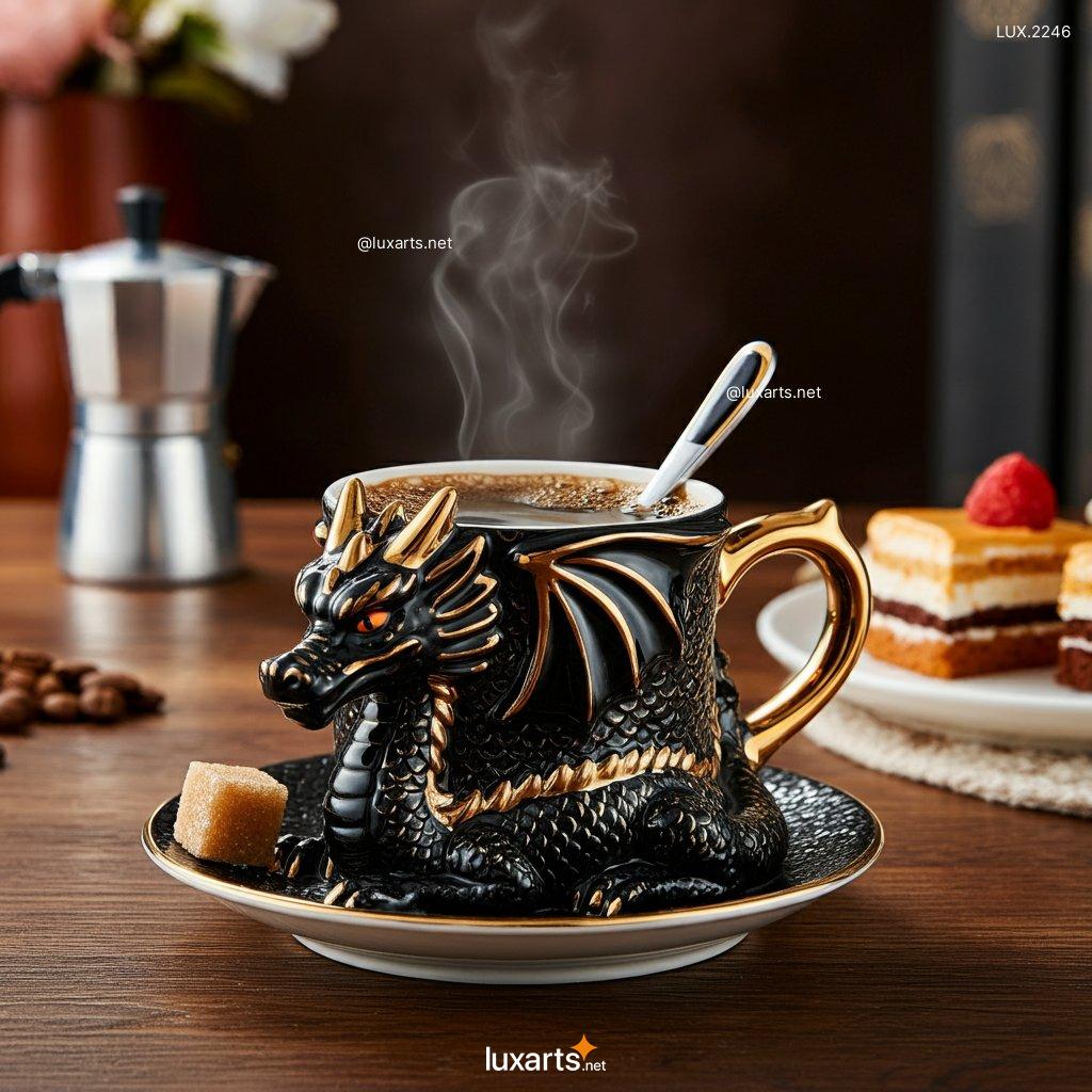 LUX.2247 Dragon Shaped Coffee Mugs: Unique, Handcrafted Ceramic Mugs for a Magical Coffee Break dragon shaped coffee mug 8