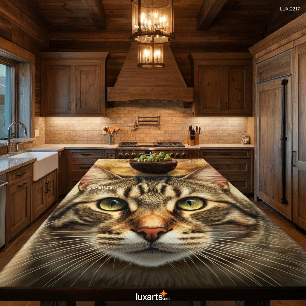 LUX.2217 Epoxy Resin Kitchen Island with a Cat Design: Add a Purr-fect Touch to Your Kitchen epoxy resin kitchen island with a cat design 2