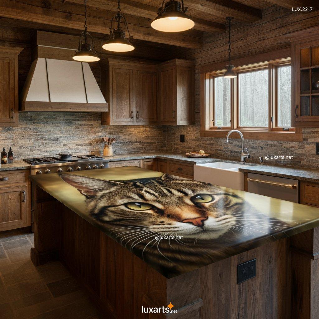 LUX.2217 Epoxy Resin Kitchen Island with a Cat Design: Add a Purr-fect Touch to Your Kitchen epoxy resin kitchen island with a cat design 3