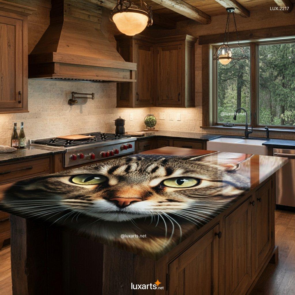 LUX.2217 Epoxy Resin Kitchen Island with a Cat Design: Add a Purr-fect Touch to Your Kitchen epoxy resin kitchen island with a cat design 4