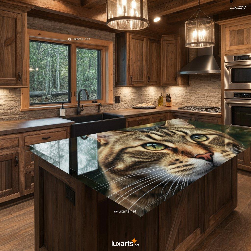 LUX.2217 Epoxy Resin Kitchen Island with a Cat Design: Add a Purr-fect Touch to Your Kitchen epoxy resin kitchen island with a cat design 6