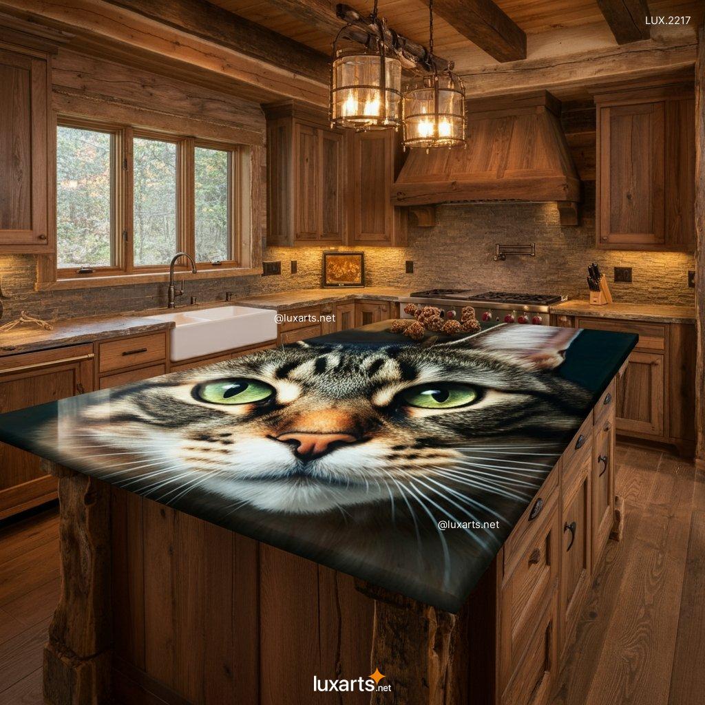 LUX.2217 Epoxy Resin Kitchen Island with a Cat Design: Add a Purr-fect Touch to Your Kitchen epoxy resin kitchen island with a cat design 7