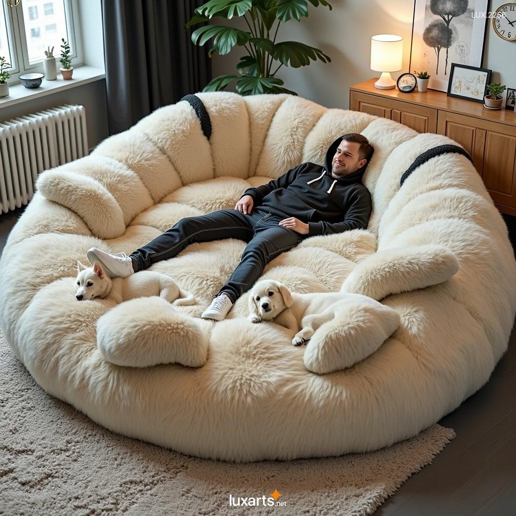 LUX.2256 Giant Fur Pet Beds For Humans: Oversized & Cozy Beds For Human Comfort giant fur pet beds for humans 1